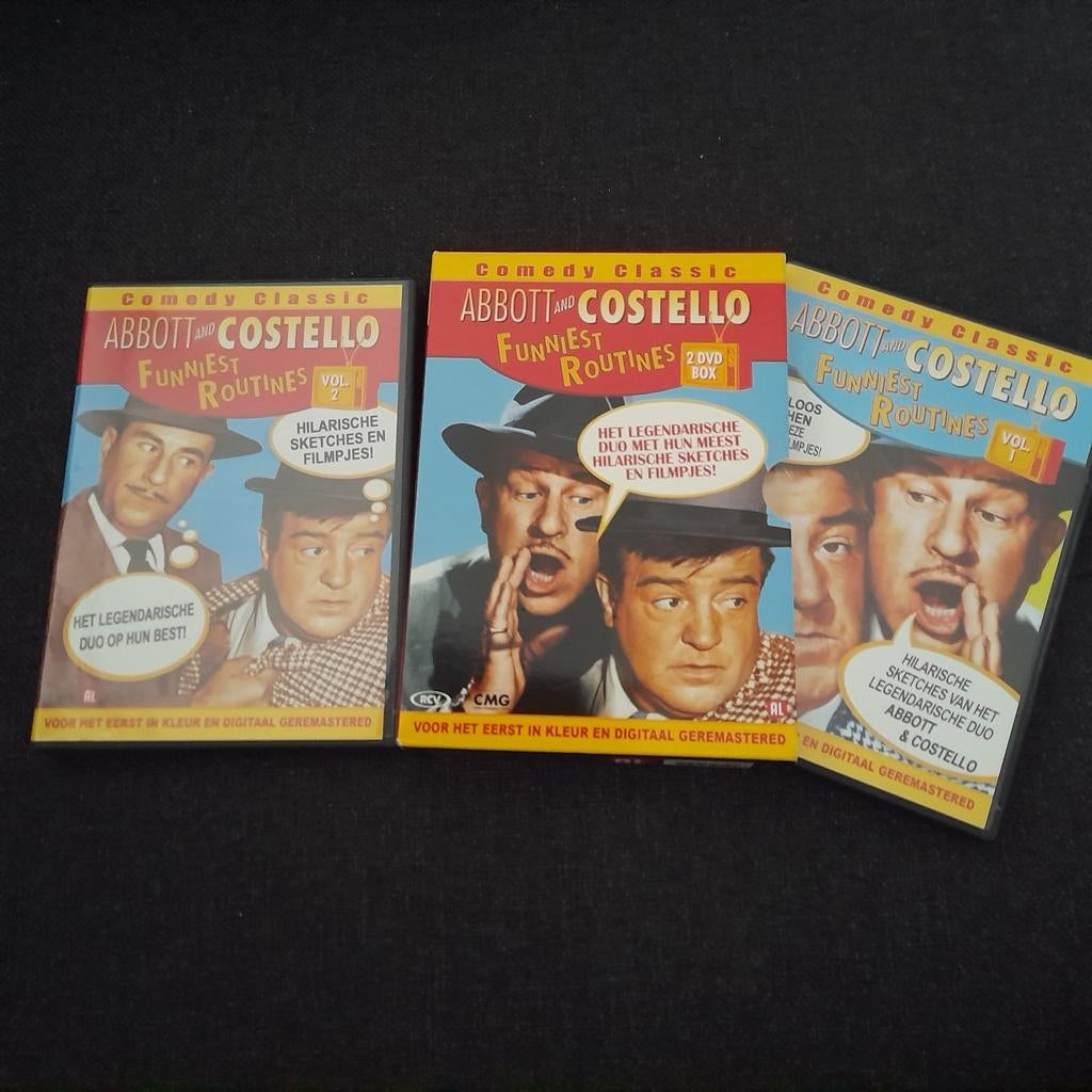 Abbott and Costello Funniest Routines dvd Boxset (3 dvd's), Alle leeftijden, Ophalen of Verzenden, Zo goed als nieuw, Boxset