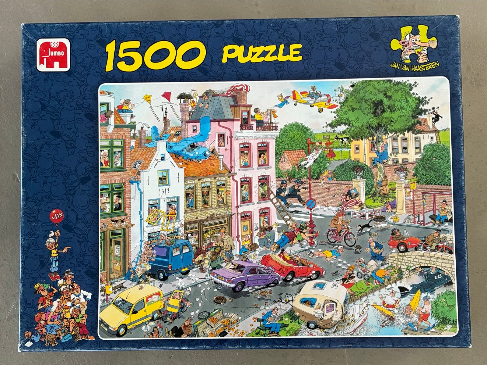 Jan van Haasteren Vrijdag de 13e Legpuzzel 1500 stukjes, Ophalen of Verzenden, 500 t/m 1500 stukjes, Gebruikt, Legpuzzel