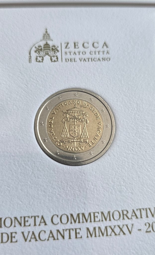 2 euro Vaticaan 2025 SEDE VACANTE, Ophalen of Verzenden, Vaticaanstad, 2 euro, Losse munt