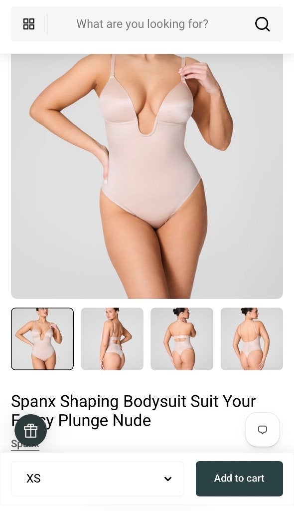 Spanx suit your fancy plunge low back thong bodysuit, Spanx, Ophalen of Verzenden, Beige, Body of Korset
