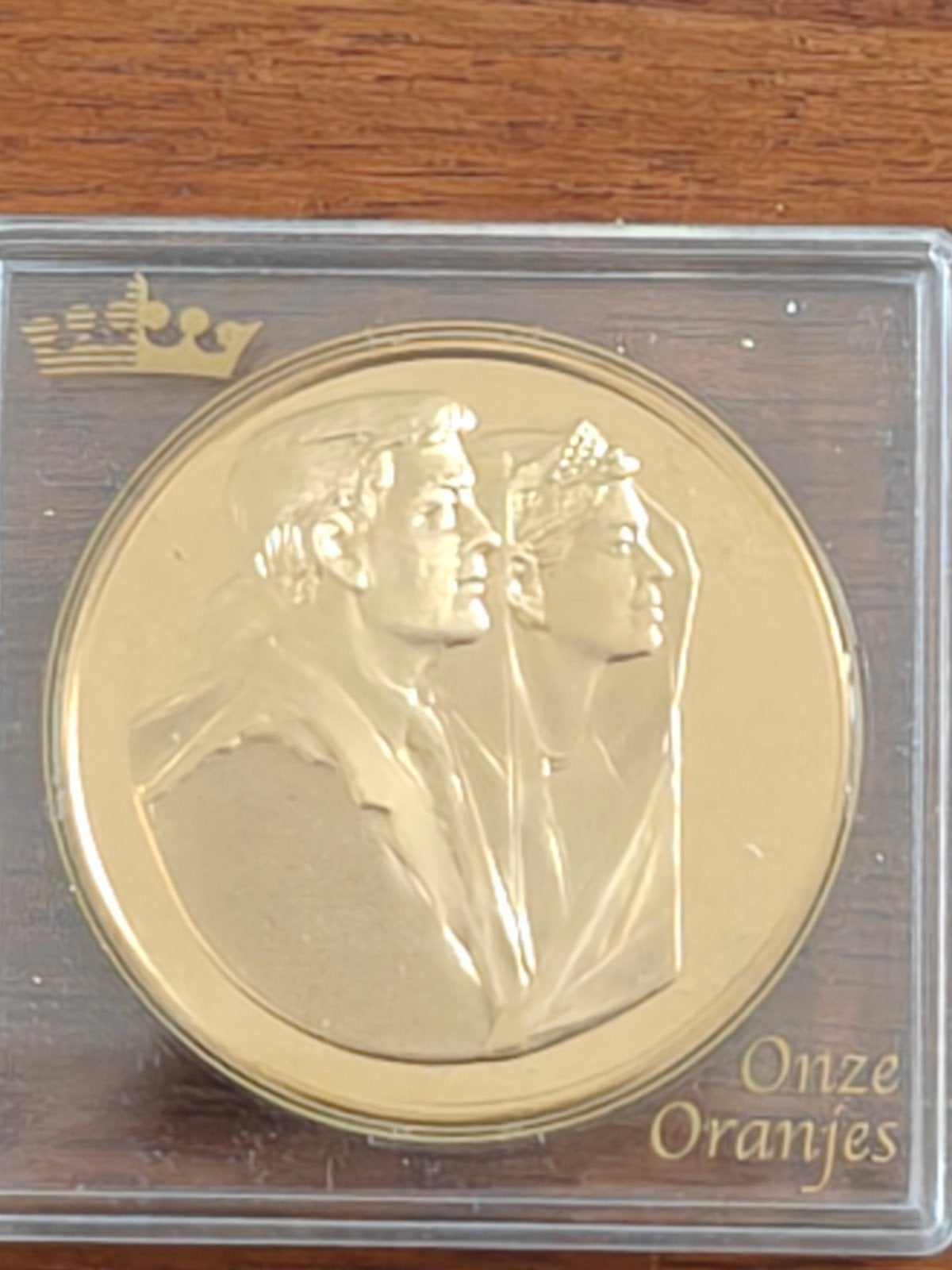 Huwelijksmunt Willem-Alexander & Máxima 2002, Postzegels en Munten, Ophalen of Verzenden, Brons, Nederland