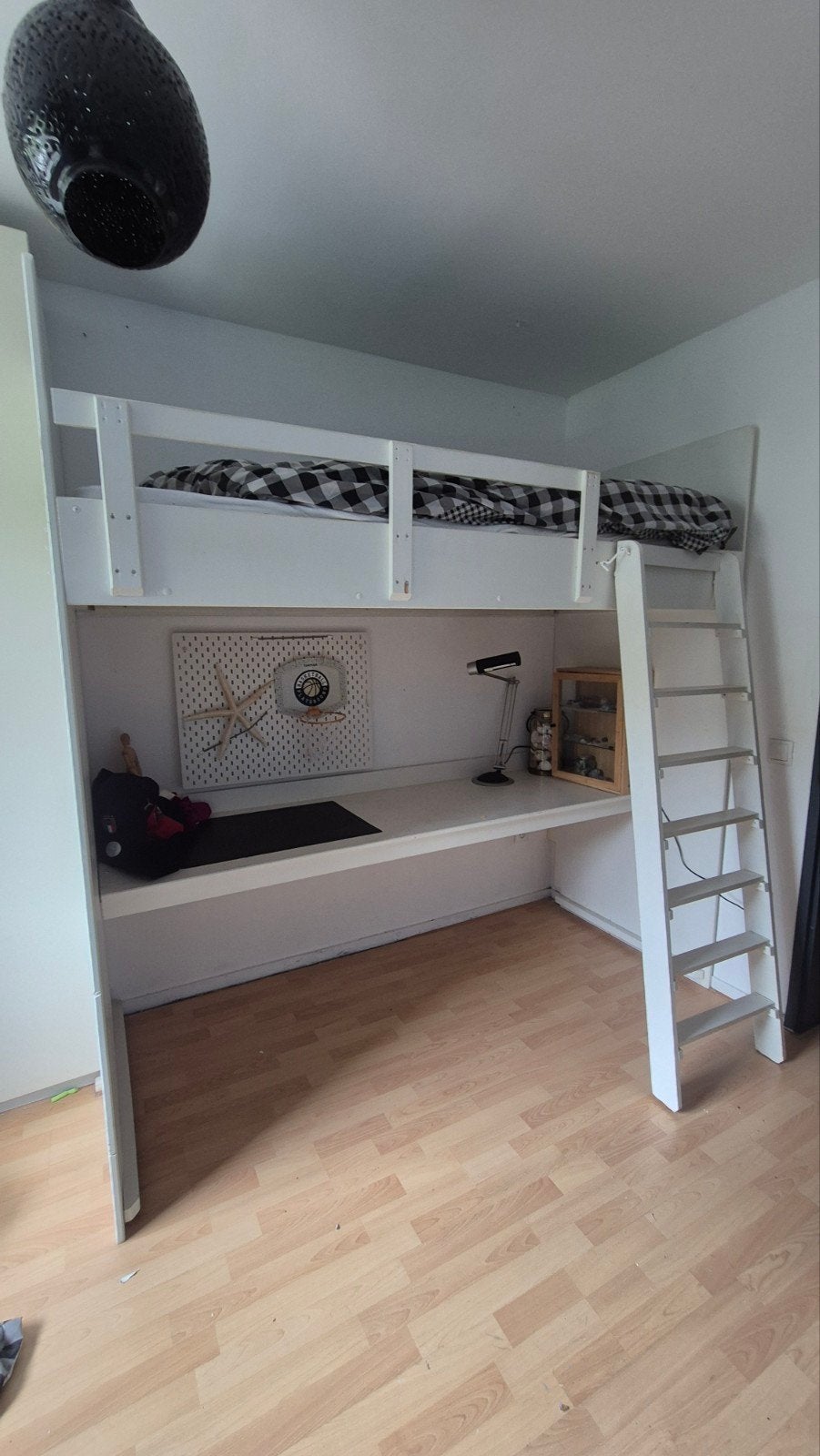Hoogslaper met bureau - 210x93x205 cm, Gebruikt, Eenpersoons, Ophalen of Verzenden, 90 cm