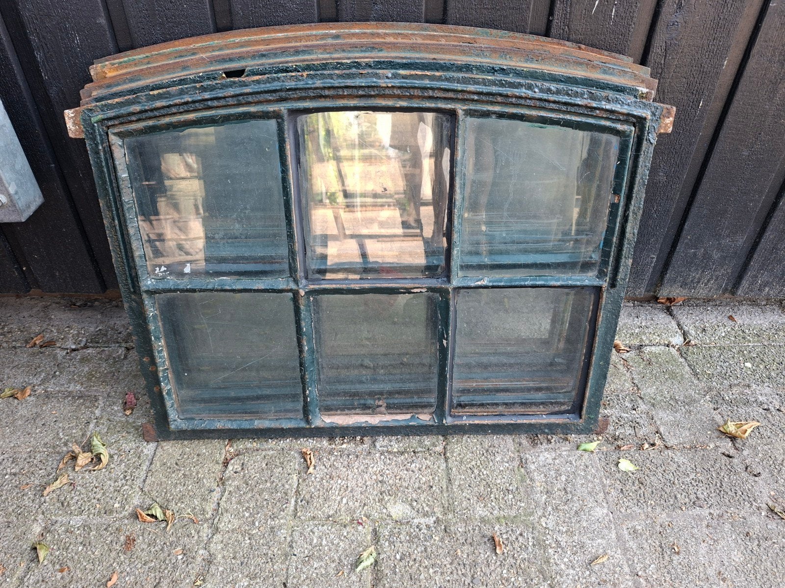 gietijzeren stalramen 61x51 7 stuks (1 kantelbaar) glas heel, Doe-het-zelf en Verbouw, Glas en Ramen, Ophalen, Gevelraam of Ruit