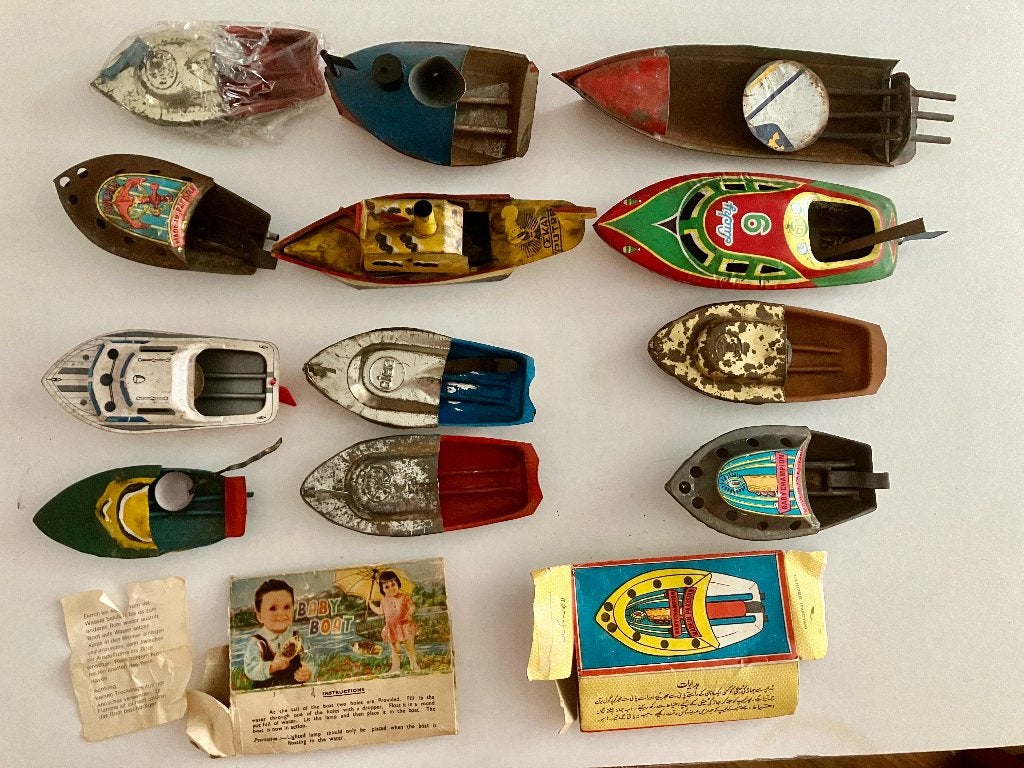 blikken puf bootjes, Ophalen of Verzenden