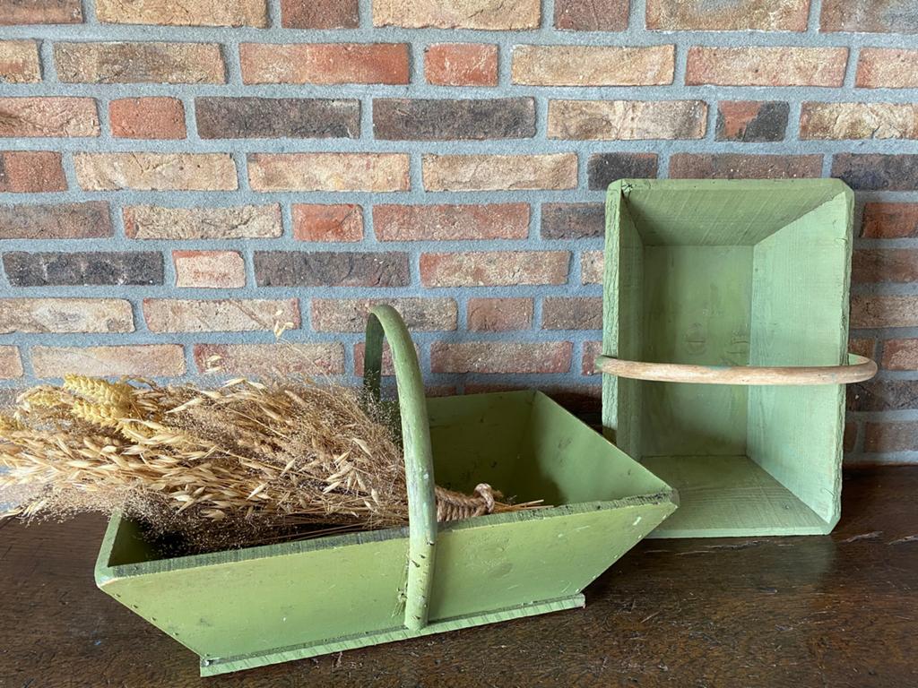 Brocante Franse houten plukmanden., Ophalen of Verzenden