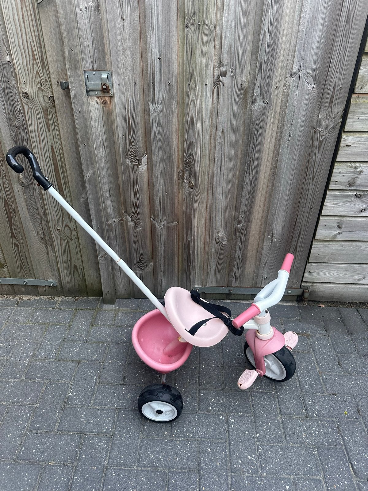 Smoby Roze Driewieler met Duwstang voor Kids, Fietsen en Brommers, Ophalen, Gebruikt, Duwstang