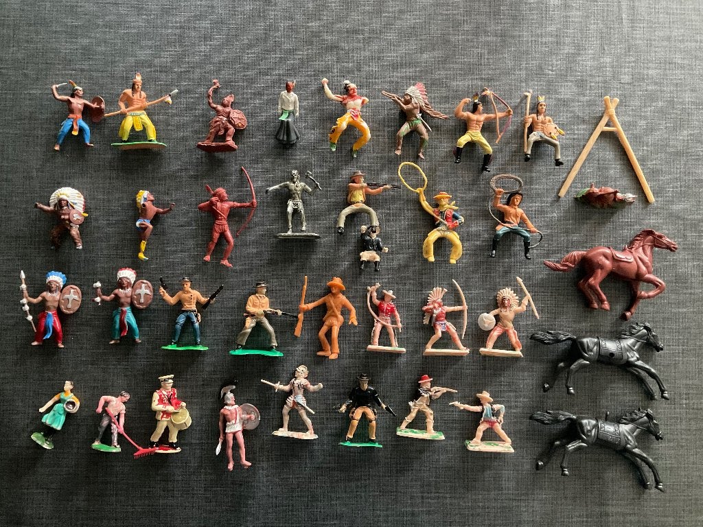 Plastic Indiaan Cowboy Paarden en meer, Ophalen, Gebruikt