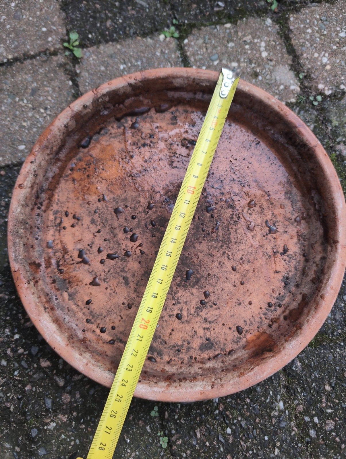 terracotta schotel, Tuin en Terras, Ophalen, Steen, Gebruikt, Minder dan 30 cm