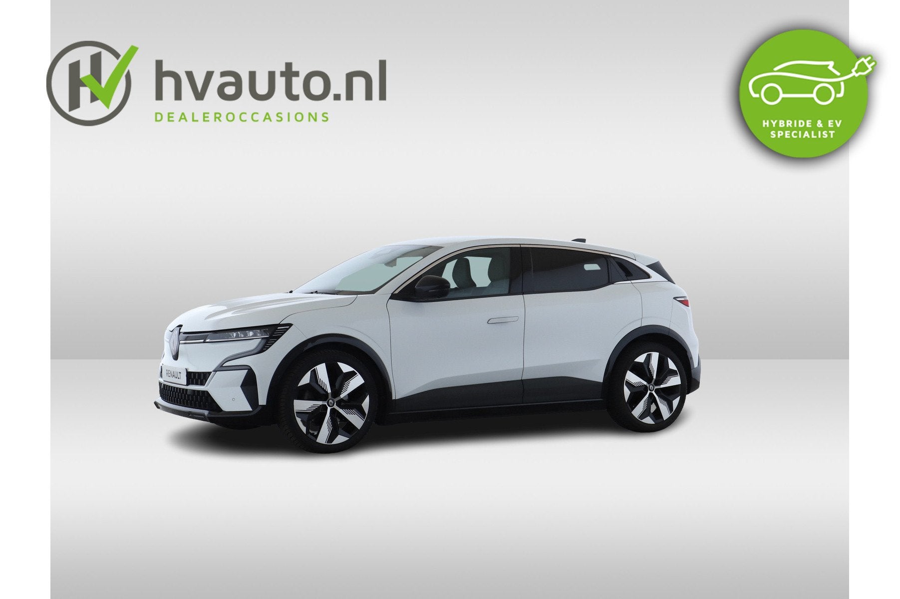Renault Mégane E-Tech EV60 OPTIMUM CHARGE 220PK TECHNO | Pa, Auto's, Zwart, Leder en Stof, Wit, Origineel Nederlands
