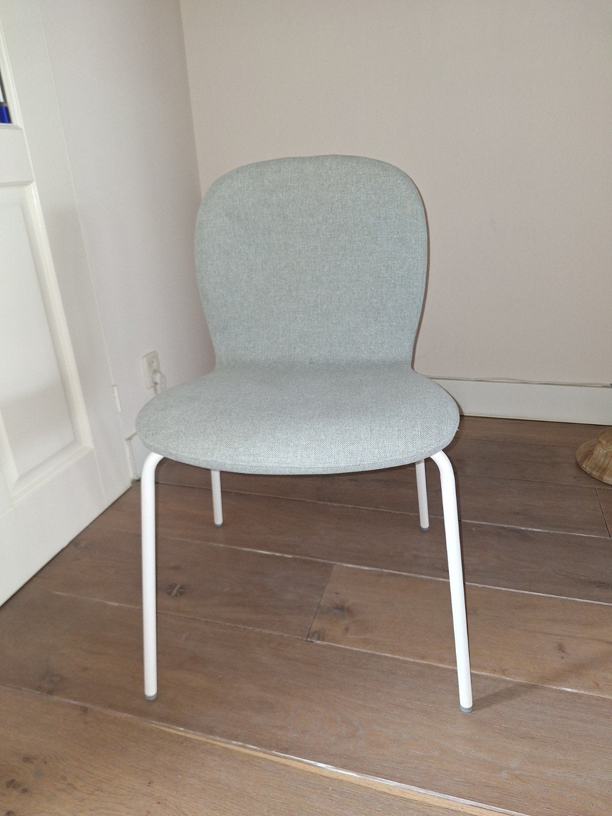 Bureau stoel, mint groen, witte poten, Ophalen of Verzenden, Overige kleuren, Eén