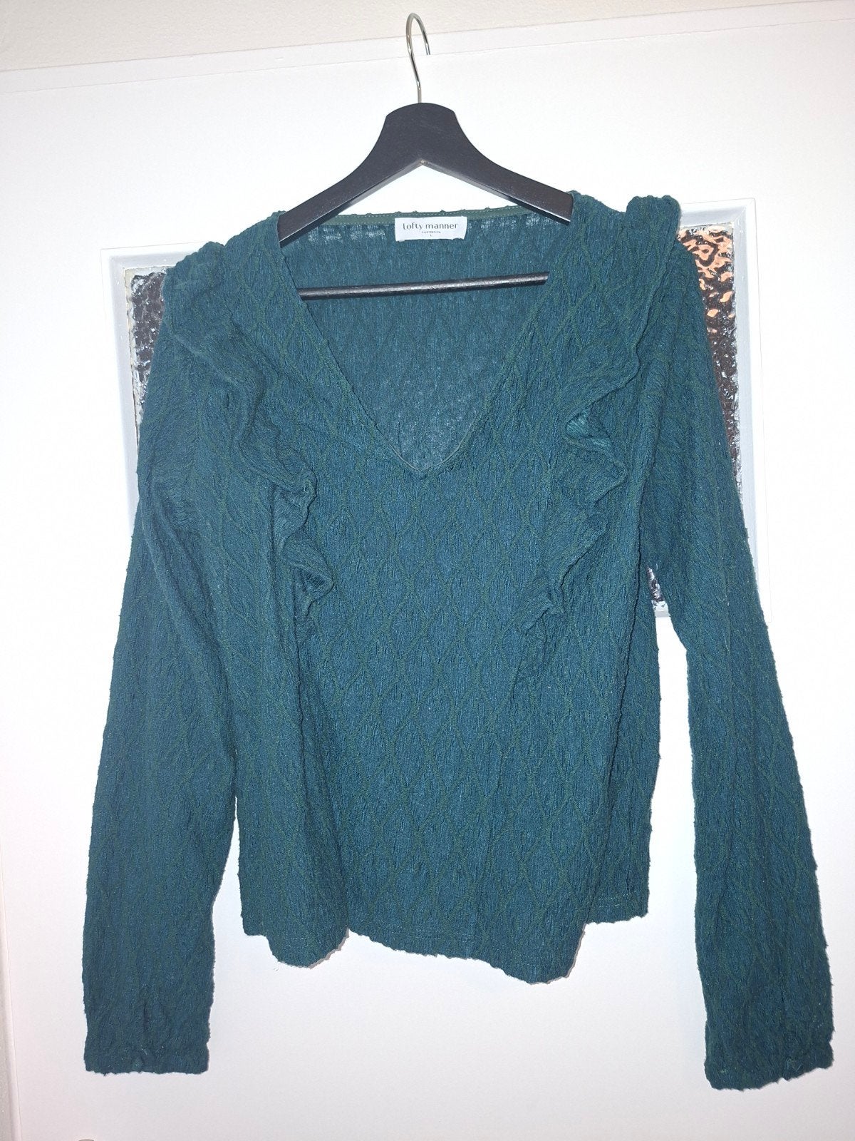 Lofty Manner shirt Groen Maat L, Lofty Manner, Maat 42/44 (L), Ophalen of Verzenden, Gedragen