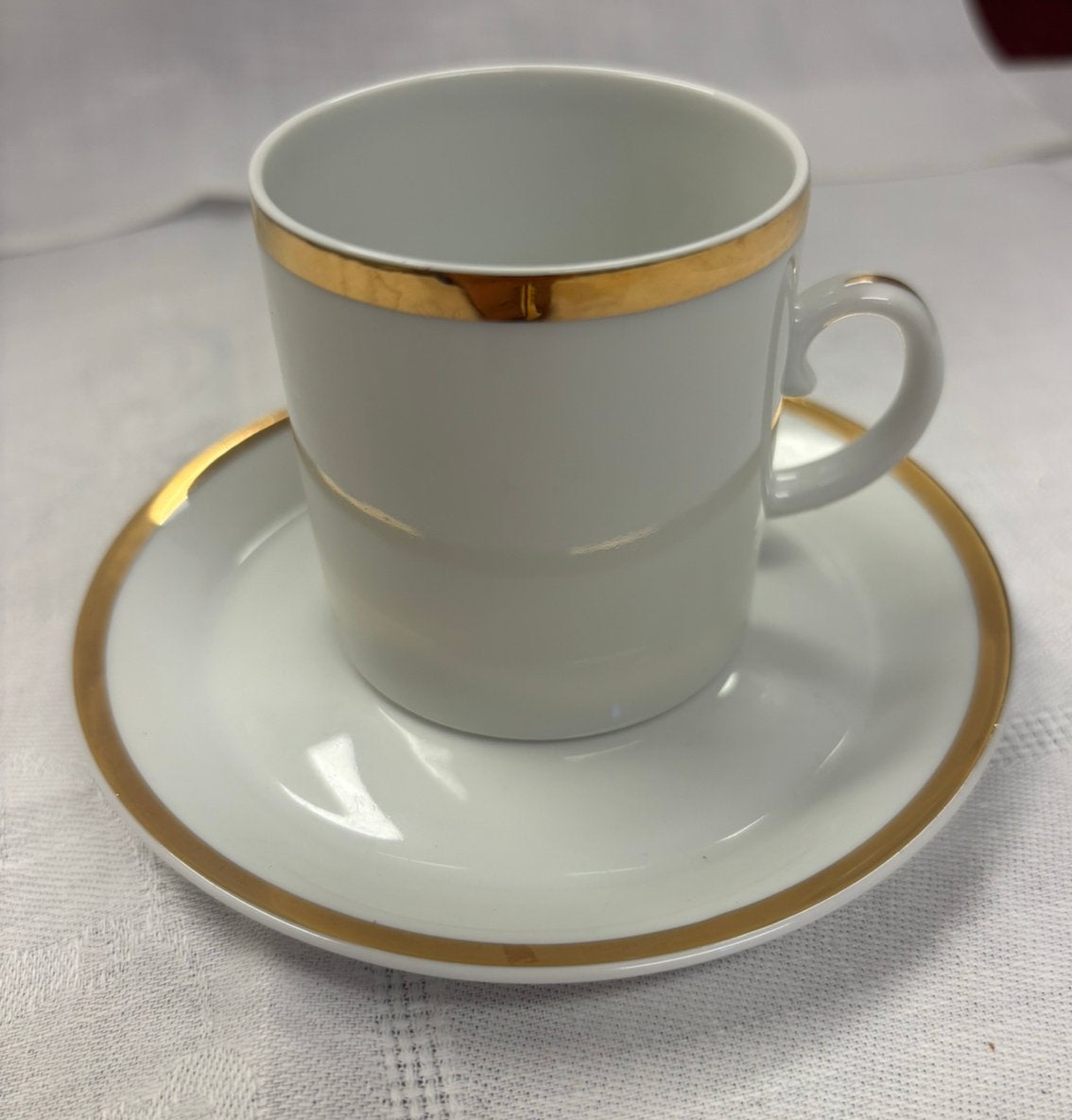 12 espresso kopjes met goud kleur rand. Arabia Finland, Ophalen of Verzenden
