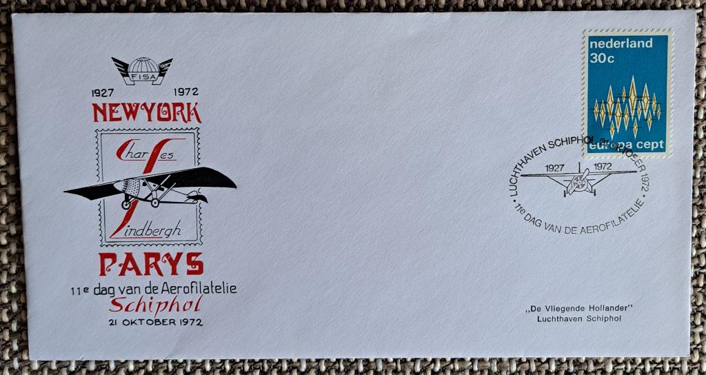 Envelop 11e dag Aerofilatelie SCHIPHOL 21oktober 1972, Postzegels en Munten, Ophalen of Verzenden, Envelop