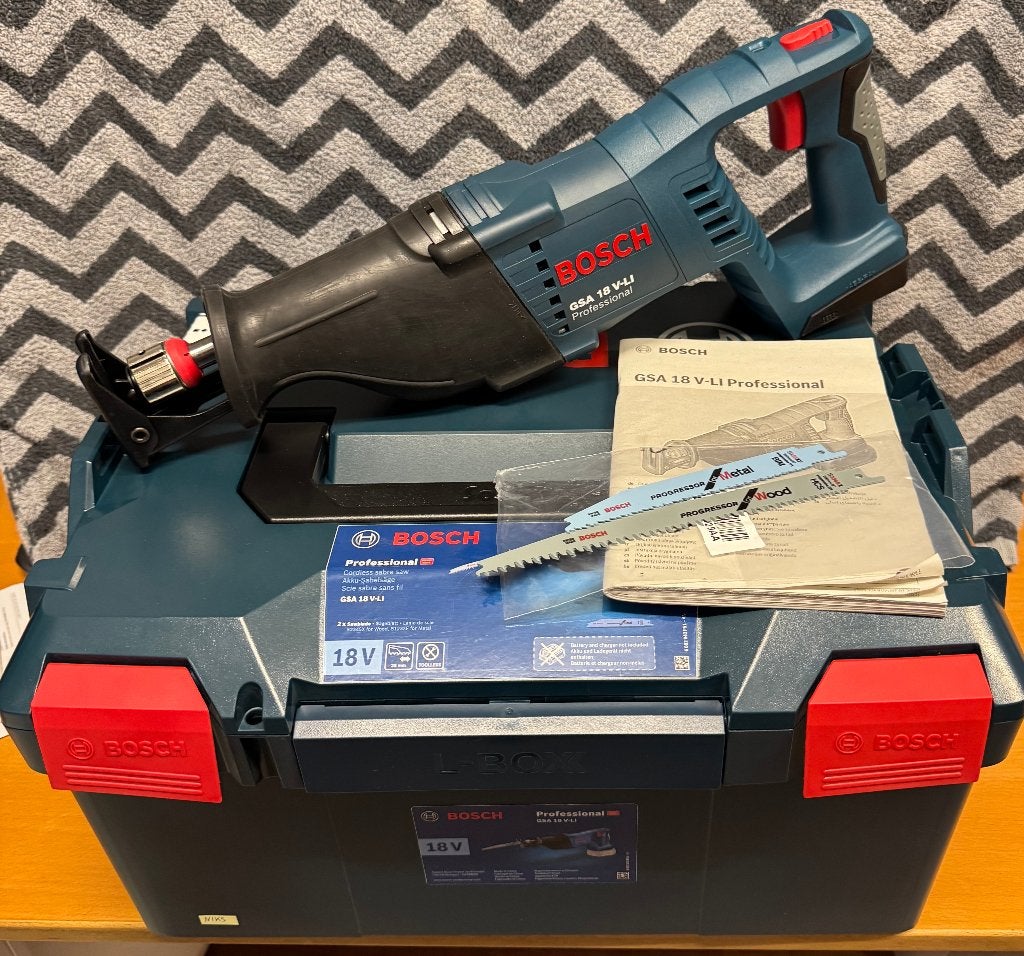 Bosch GSA 18 V-LI reciprozaag – nieuw, ongebruikt, 70 mm of meer, Nieuw, 600 tot 1200 watt, Ophalen of Verzenden