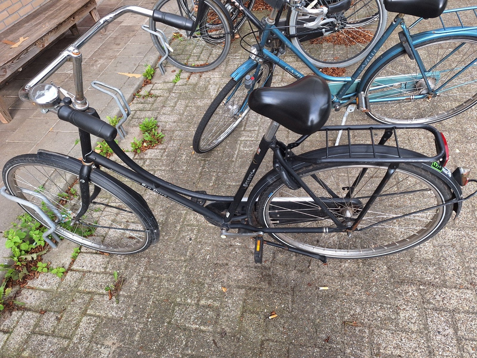 Zwarte dames omafiets met terugtraprem, Fietsen en Brommers, Terugtraprem, Ophalen, Overige merken, 53 tot 56 cm