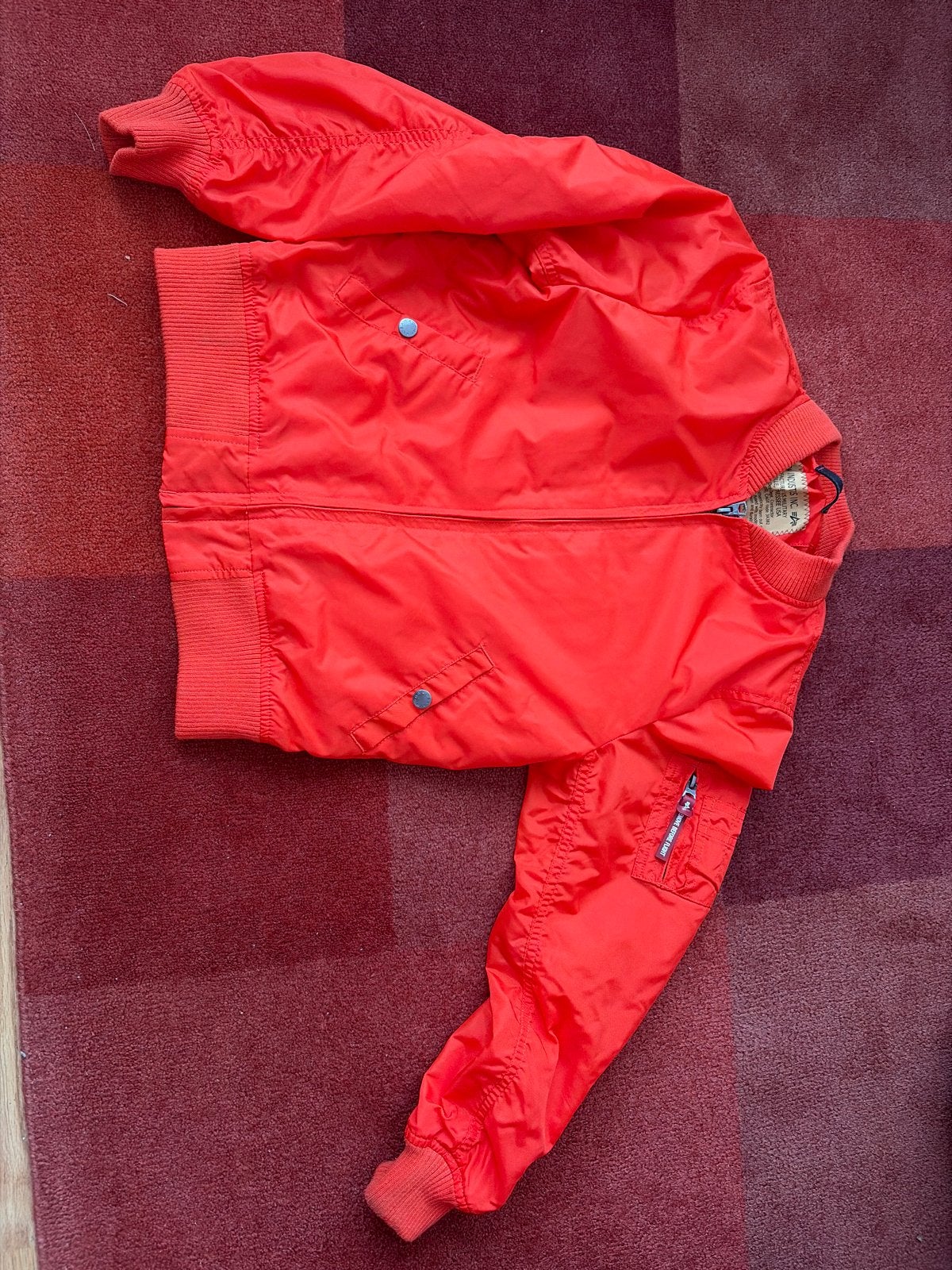 Alpha Industries Bomberjack Oranje - Maat XS/S, Ophalen of Verzenden, Zo goed als nieuw, Jongen of Meisje, Jas