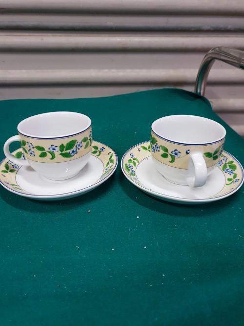 Kop en schotel van porselein, merk Bel Air, met  decoratie v, Ophalen of Verzenden, 'T Olde Gre-j, Info@toldegrej.nl, Endepoelstraat 20f Didam