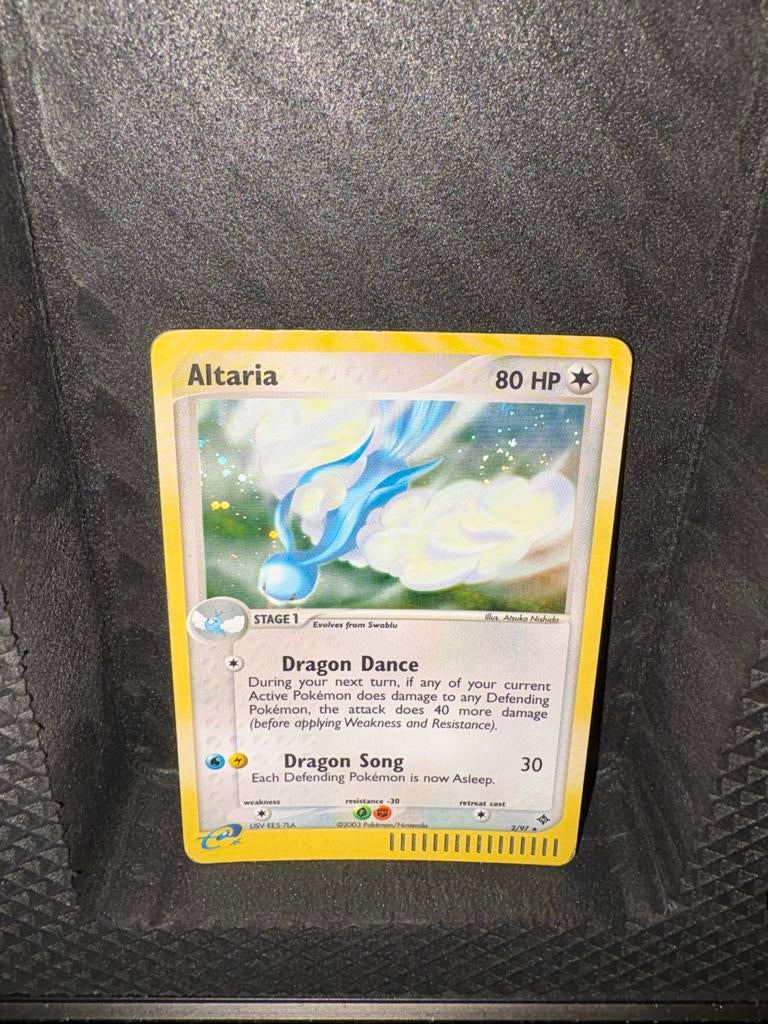 Altaria Pokemon kaart met lichte gebruikssporen, Ophalen of Verzenden, Gebruikt, Losse kaart