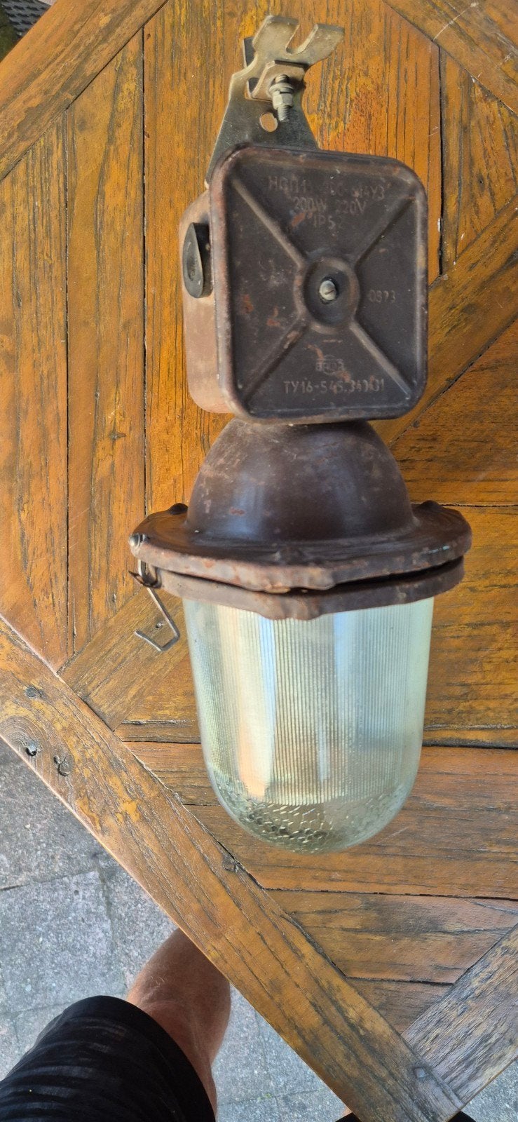 Originele Industriële Lamp - Vintage Fabriekslamp, Antiek en Kunst, Antiek | Lampen, Ophalen