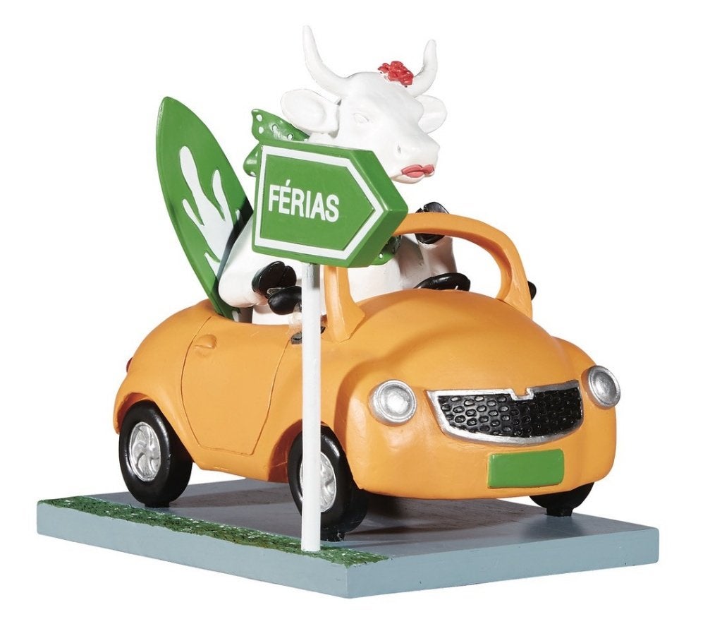 Nieuw Cow Parade koe Cowrona medium gratis verzending., Ophalen of Verzenden, Beeld