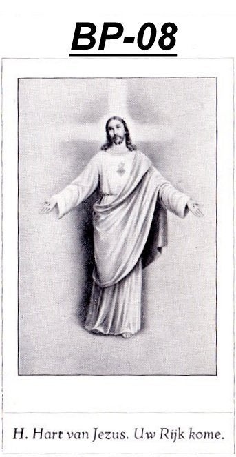 Bp08 prentje heilig hart van jezus, Ophalen of Verzenden, Zo goed als nieuw, Kaart of Prent, Christendom | Katholiek