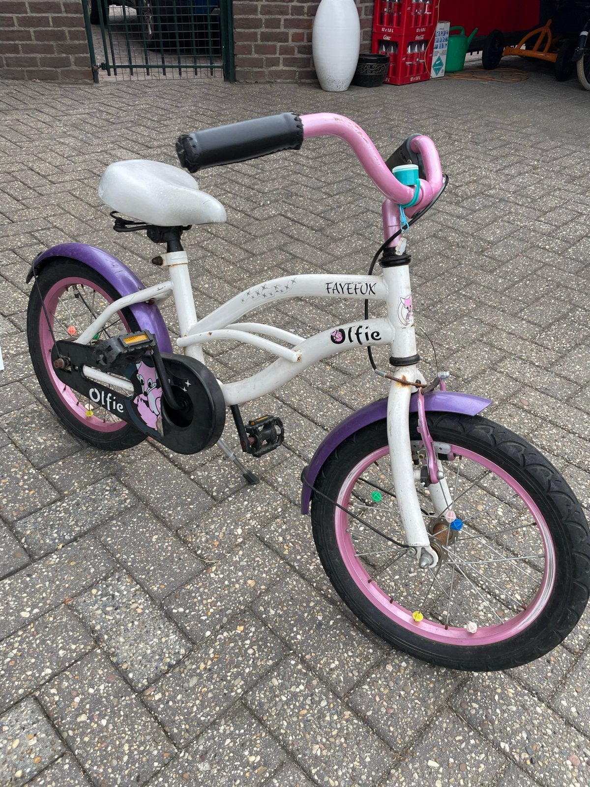 16 inch meisjesfiets - Gebruikt met lakbeschadigingen, Ophalen, Gebruikt, 16 inch