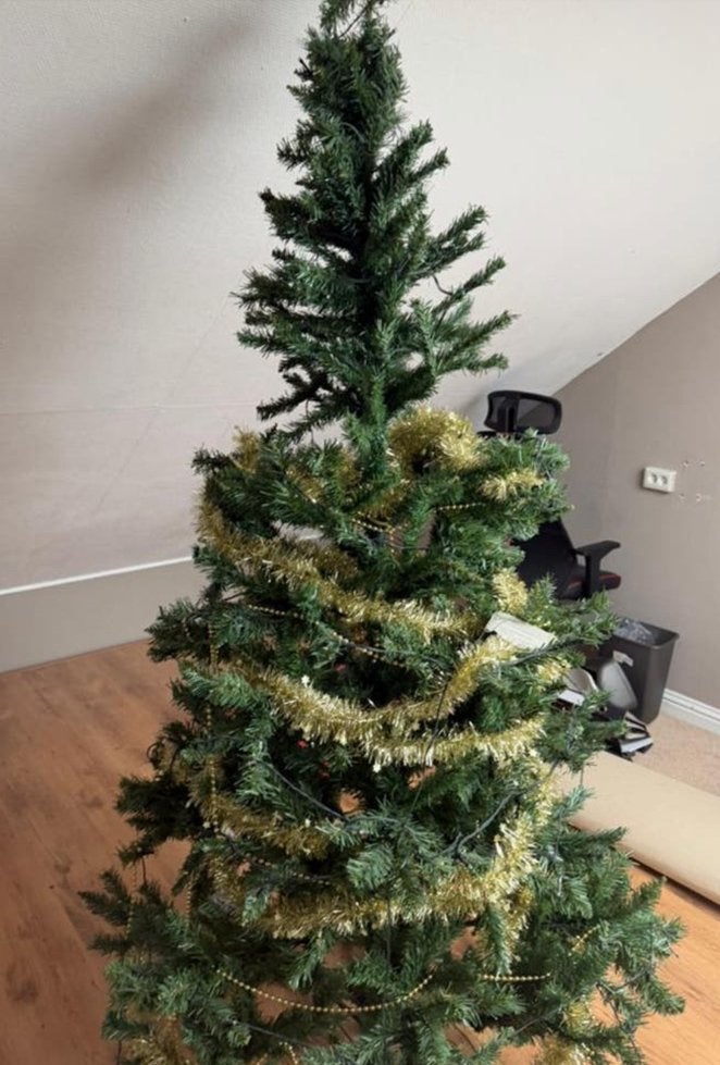 Kunstkerstboom met verlichting - 180 cm, Diversen, Kerst, Ophalen of Verzenden