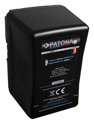 Platinum Battery V-Mount 288Wh with Tesla-cells Sony 250P, Verzenden, Nieuw