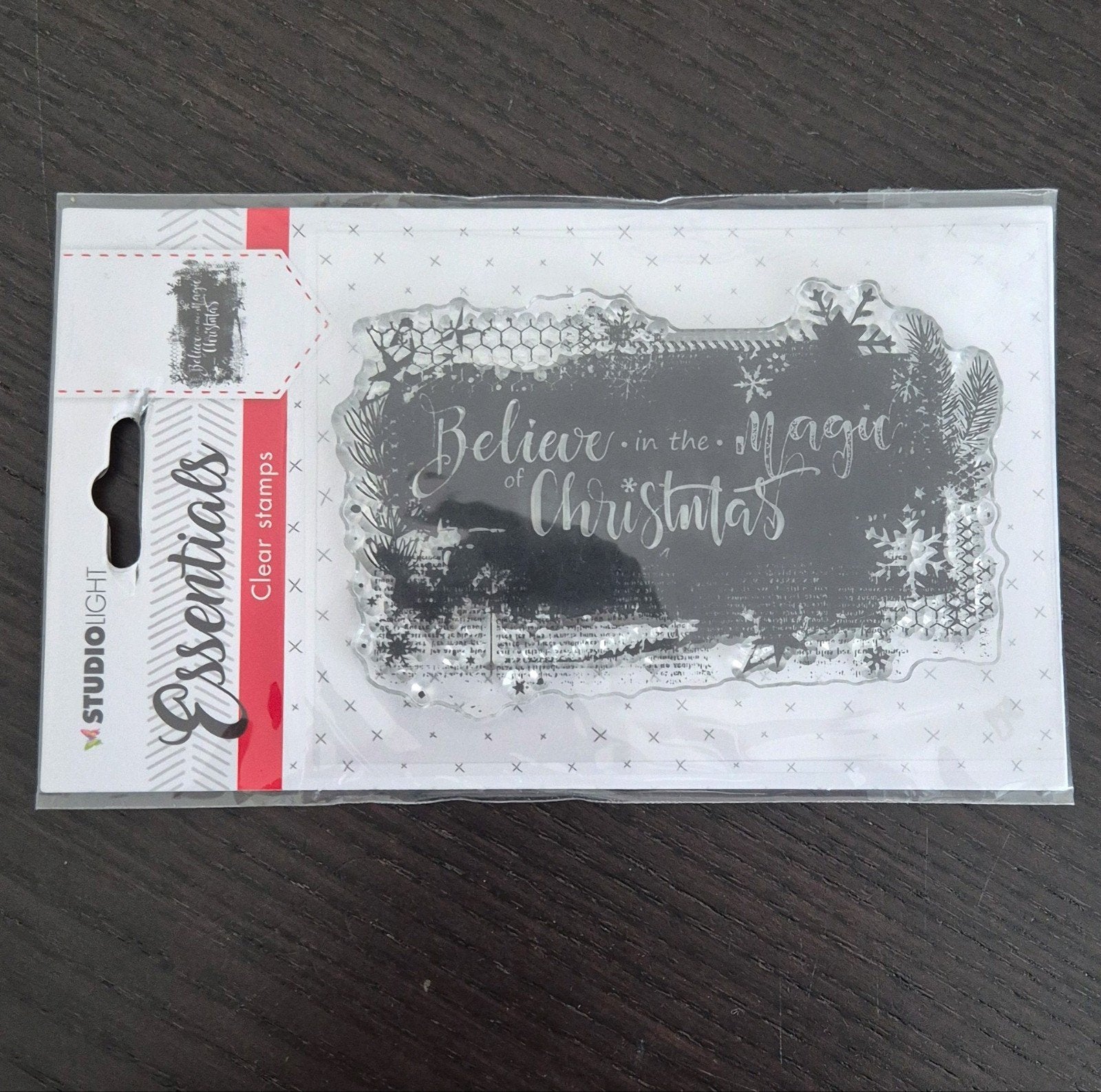 Clear stamp Believe in the magic of Christmas, Ophalen of Verzenden, Zo goed als nieuw, Clearstamp