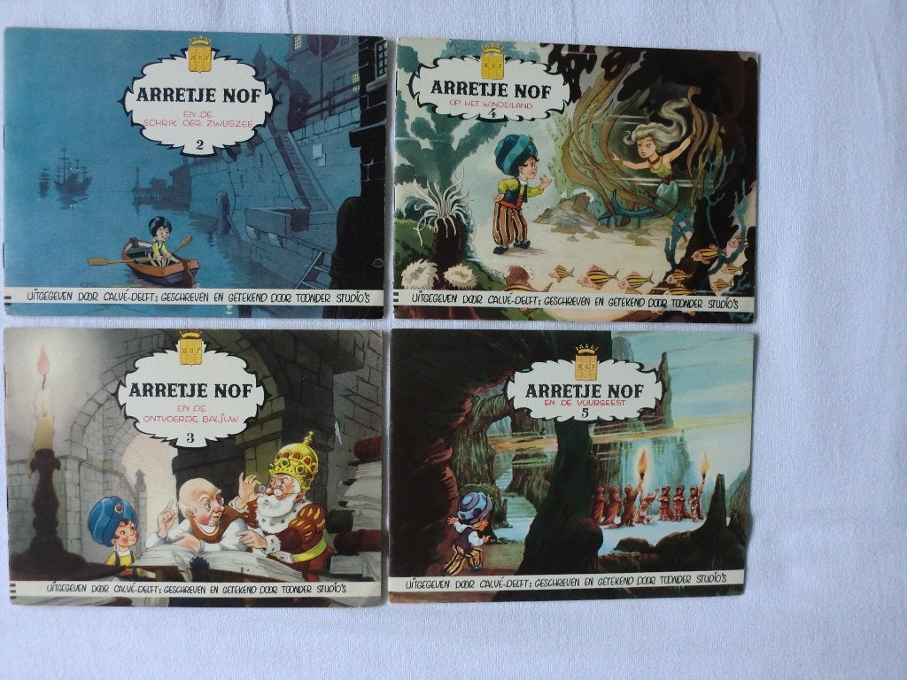 Calve-Delft - Arretje Nof dln 2 t/m 8 (in zeer mooie staat), Boeken, Meerdere stripboeken, Ophalen of Verzenden, Gelezen, Calve en Marten Toonder Studio''s