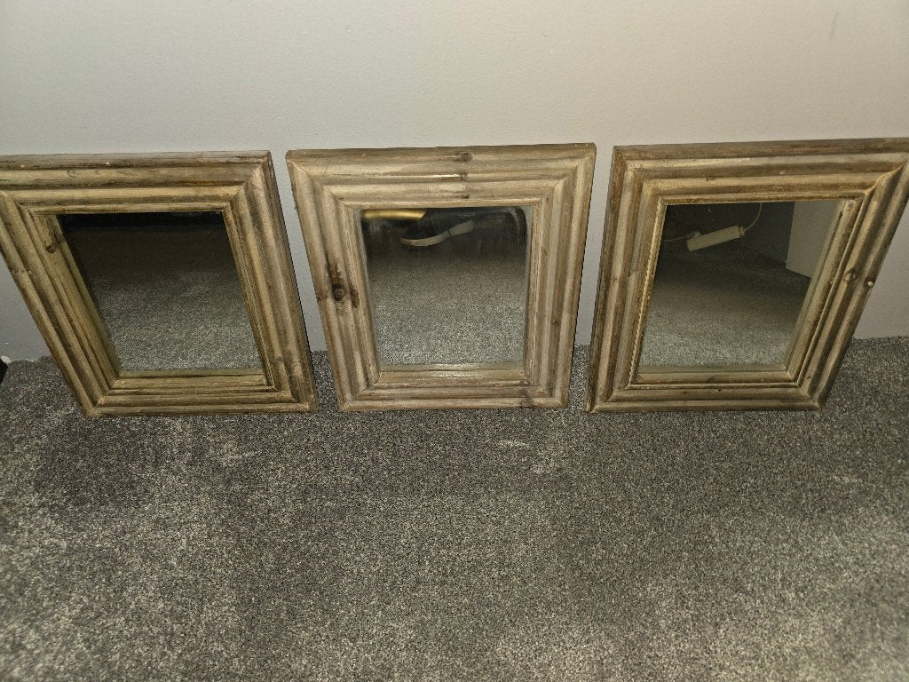 3 spiegels, Huis en Inrichting, Woonaccessoires | Spiegels, Ophalen, Minder dan 50 cm, Gebruikt, Minder dan 100 cm