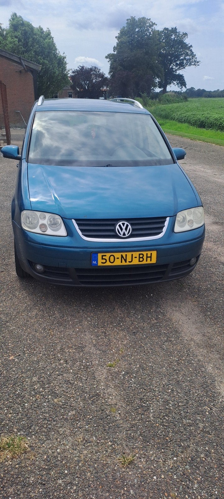 Volkswagen Touran 1.6 85KW 2003 Groen, Stof, Zwart, 4 cilinders, 7 stoelen