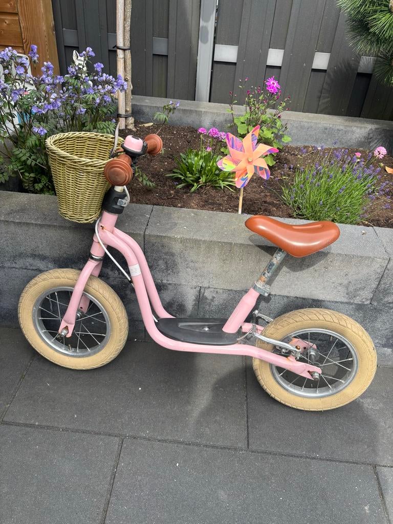 Roze Puky loopfiets met mandje - gebruikt, Ophalen, Gebruikt, Loopfiets