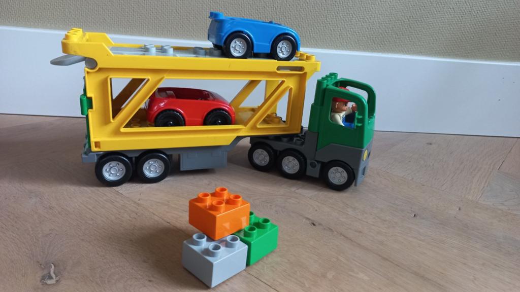 Lego Duplo autotransport 5684, Ophalen of Verzenden, Zo goed als nieuw, Duplo