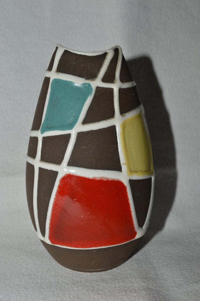 1958Keramik Kuba vaas Schlossberg keramiek:Liesel Spornhauer, Meerkleurig, Vaas, Ophalen of Verzenden, 12 cm