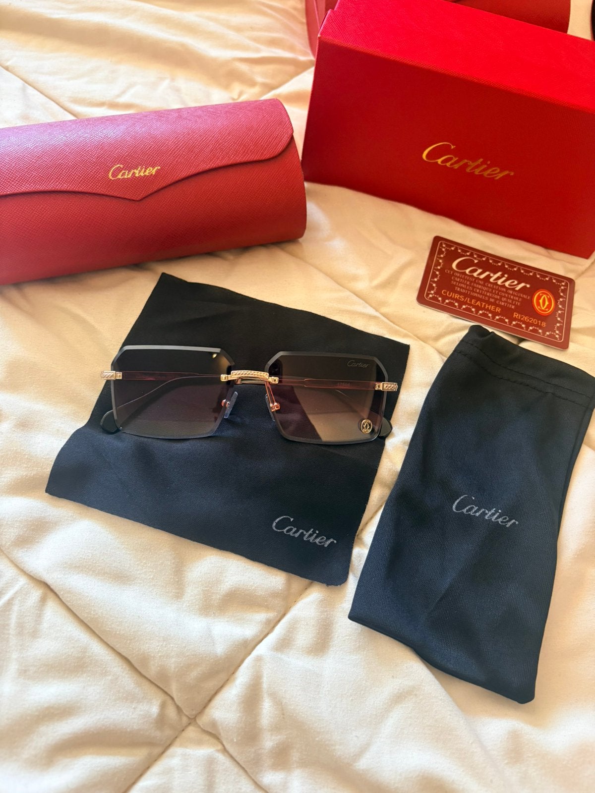 Cartier Zonnebril Roze., Overige merken, Zonnebril, Verzenden, Nieuw