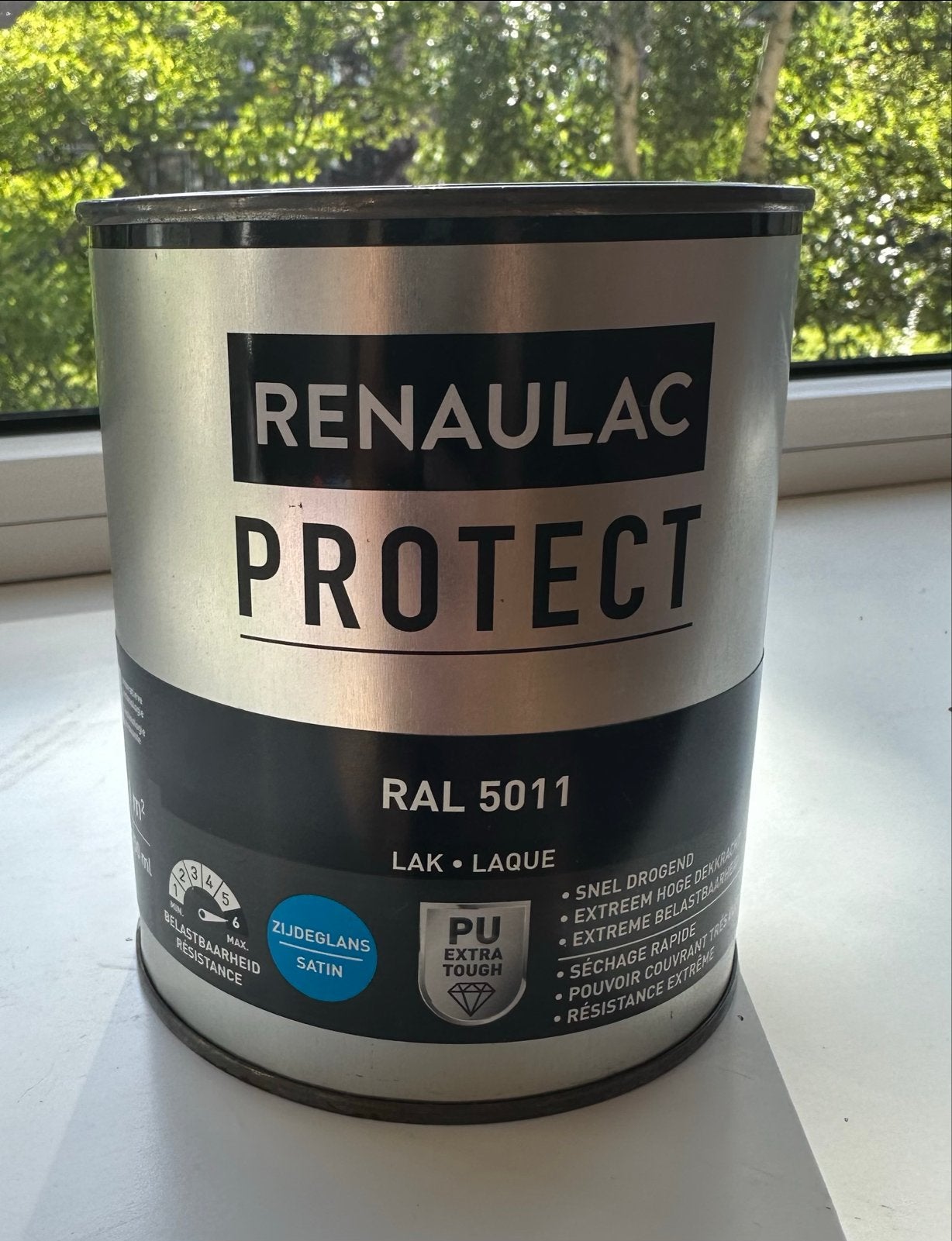 Ongeopend Renaulac Protect Lak RAL 5011 Zijdeglans, Ophalen, Blauw, Nieuw, Lak