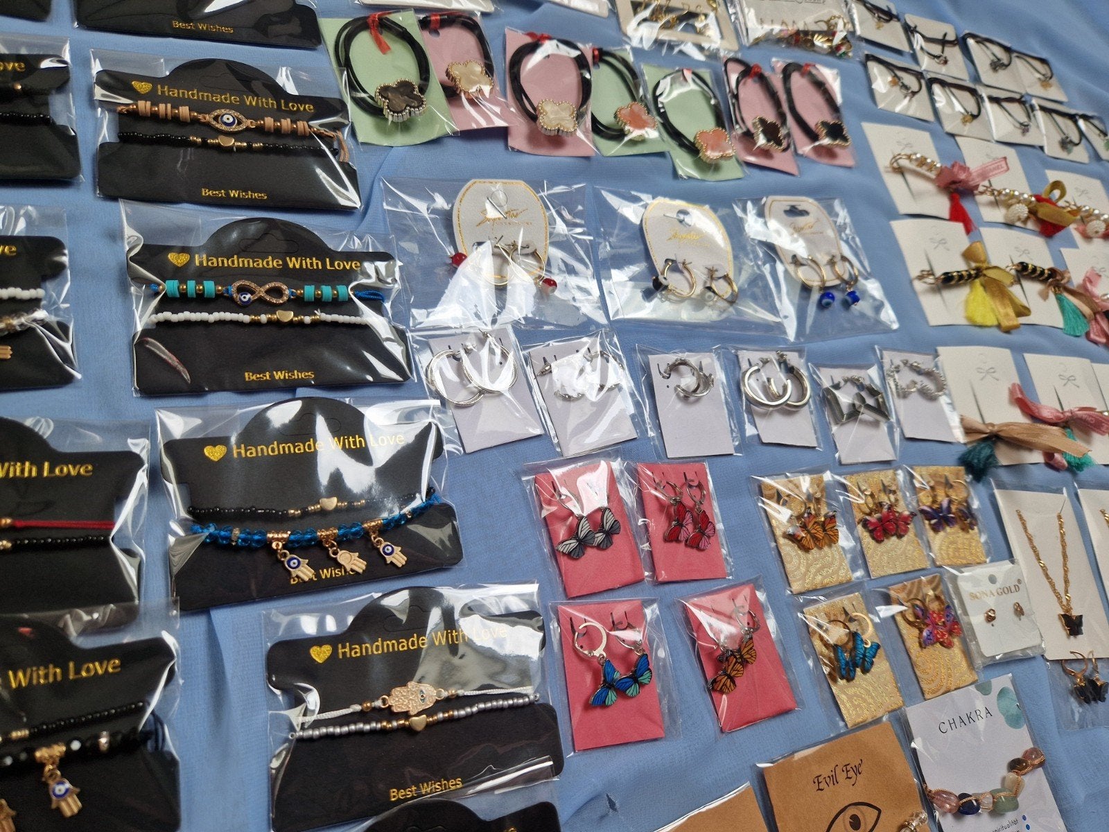 Grote partij diverse sieraden (95 stuks), Overige materialen, Met bedels of kralen, Zwart, Nieuw