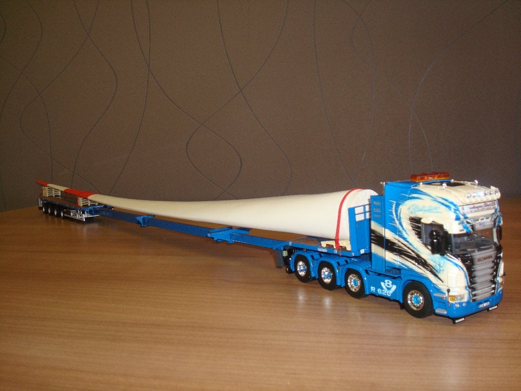 Thurhagens ScaniaR 8x4 met telesteptrailer met wind, Ophalen of Verzenden, Zo goed als nieuw, Bus of Vrachtwagen, Wsi