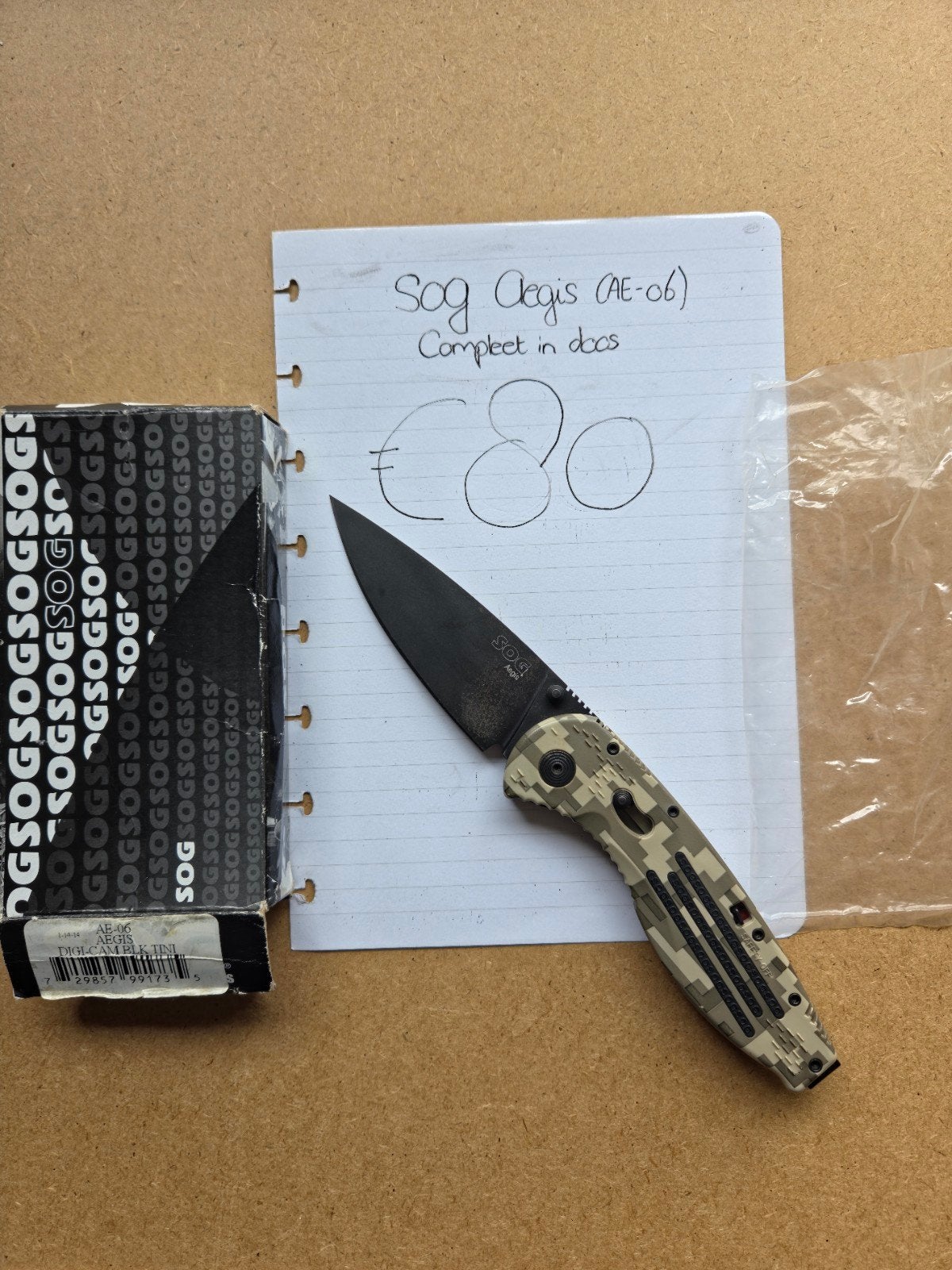 SOG AEGIS (AE-06) mes, Ophalen of Verzenden