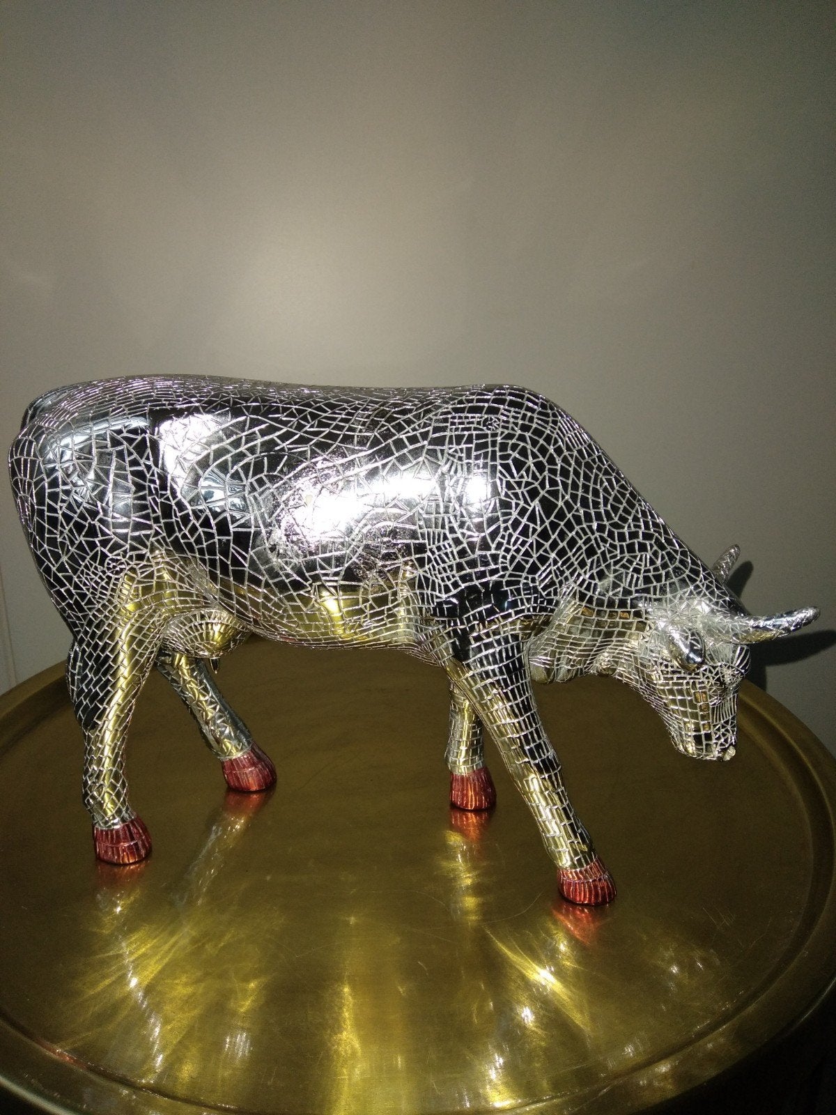 Cow Parade Koe "Mira Moo Silver" LARGE, Ophalen of Verzenden, Zo goed als nieuw, Dier