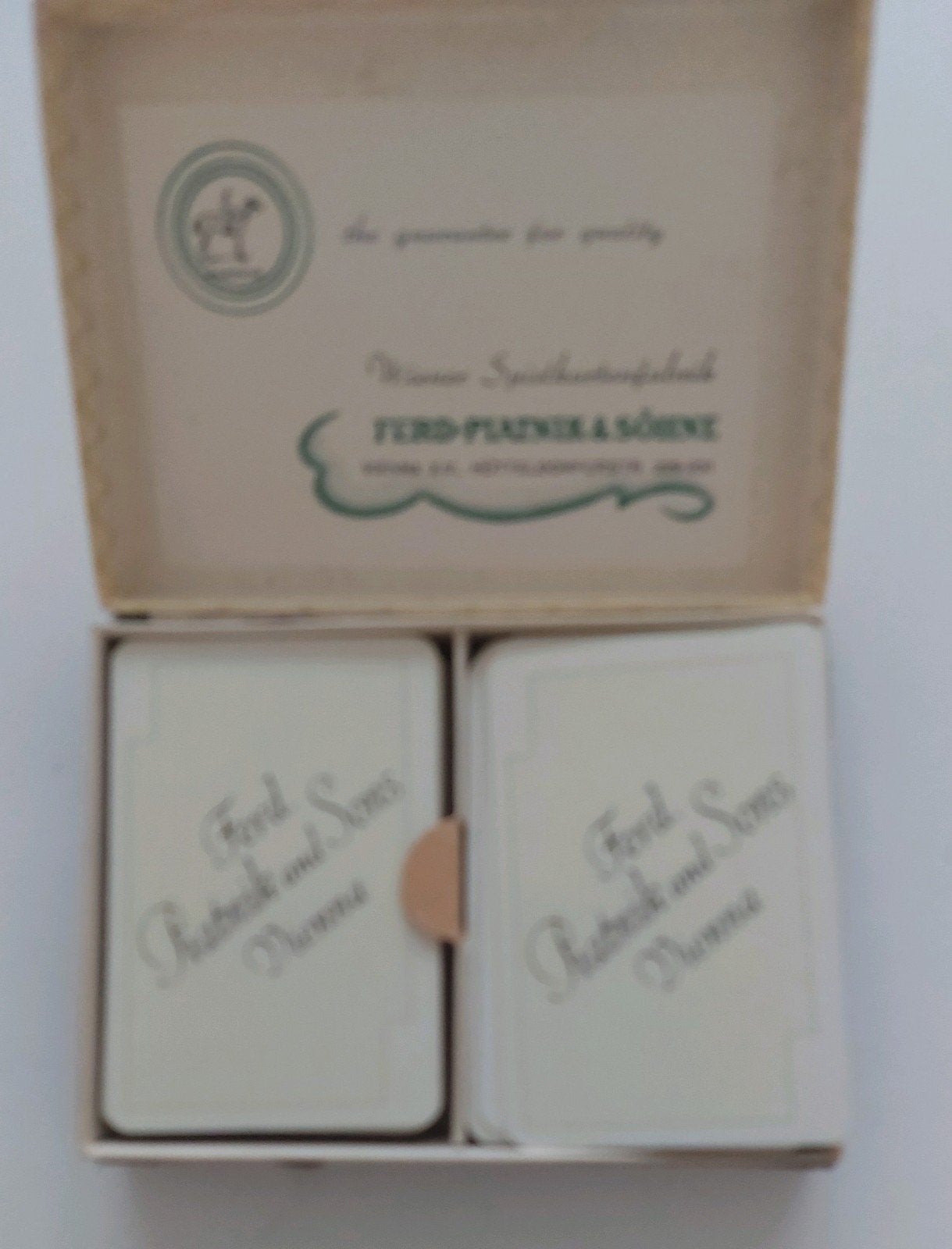 Vintage Piatnik Speelkaarten Dubbel Deck in Doos, Vijf spelers of meer, Ophalen of Verzenden, Gebruikt, Ferd. Piatnik & Söhne
