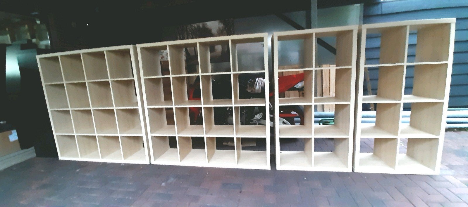 4x ikea kallax Vakkenkast  berkenkleur, Ophalen