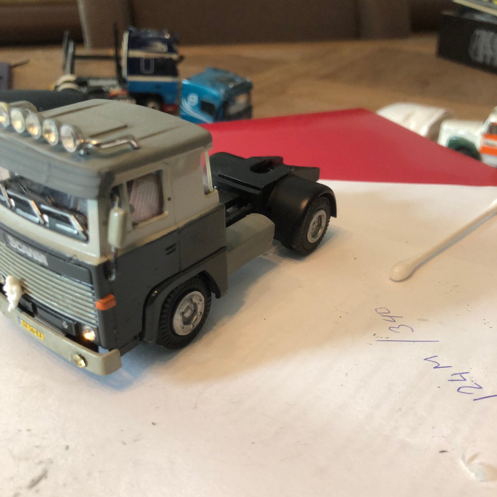 SCANIA 141 V8 TREKKER MOOI COMPLEET EXEMPLAAR, Ophalen of Verzenden, Zo goed als nieuw, Bus of Vrachtwagen, Tekno