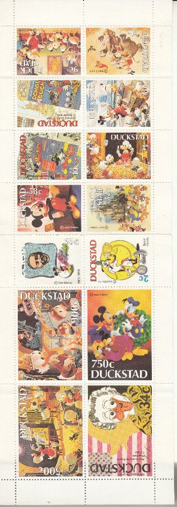Persoonlijke sluitzegels Donald Duck heel vel!, Ophalen of Verzenden, Na 1940, Postfris