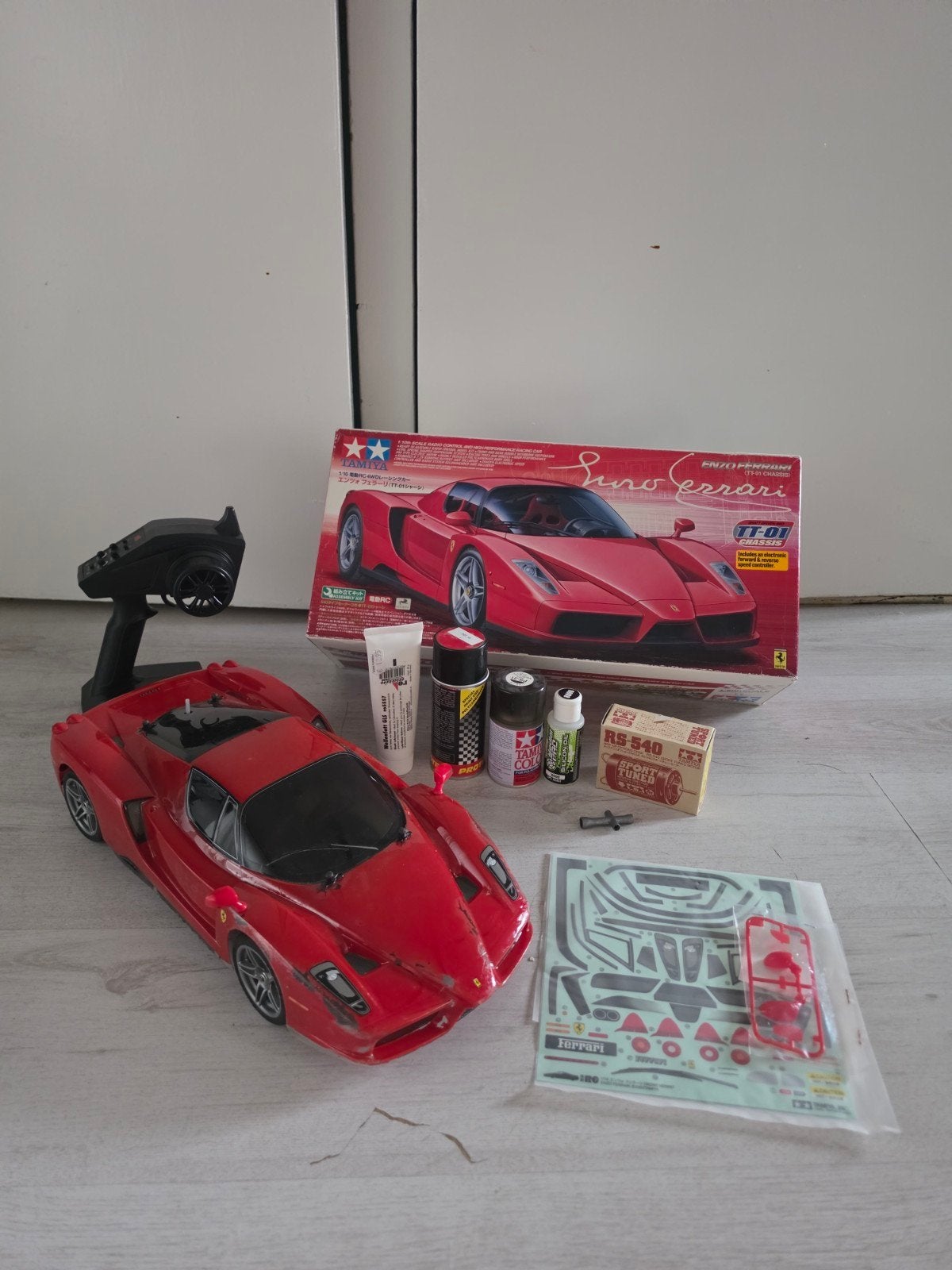 tamiya tt01 Ferrari enzo, Elektro, Ophalen of Verzenden, Zo goed als nieuw, Schaal 1:10