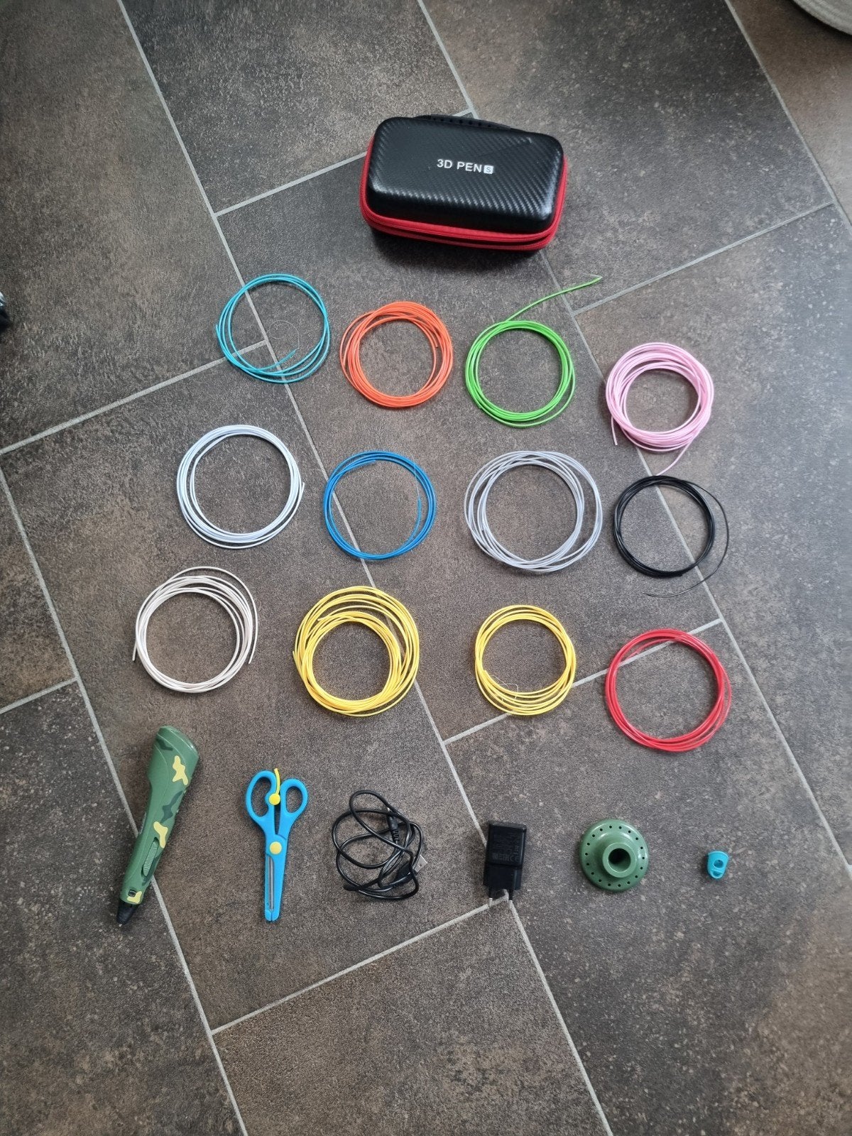 Complete 3D Printpen Camouflage + Filament, Ophalen of Verzenden, Gebruikt