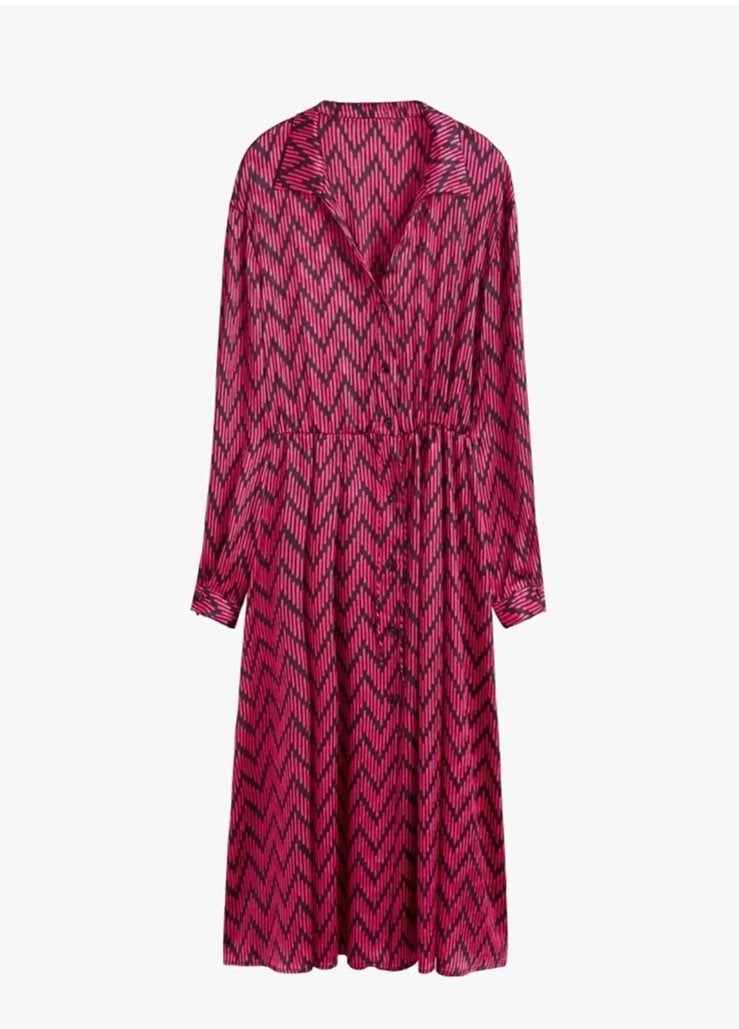 Jurk met dessin, Ophalen, Zo goed als nieuw, Roze, Maat 36 (S)