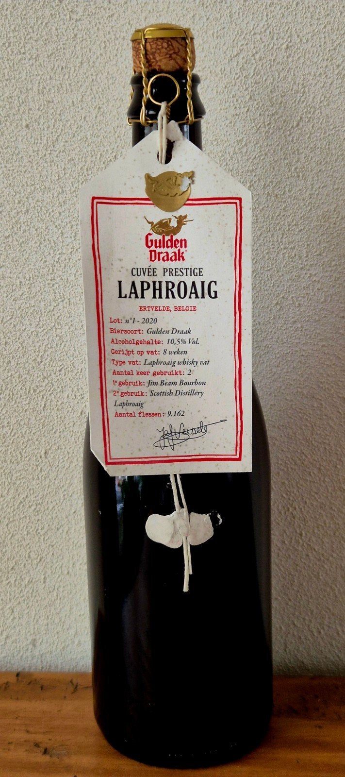 fles bier Gulden Draak Cuvée Prestige Laphroaig (Lot 2020), Ophalen of Verzenden, Zo goed als nieuw, Flesje(s), Overige merken