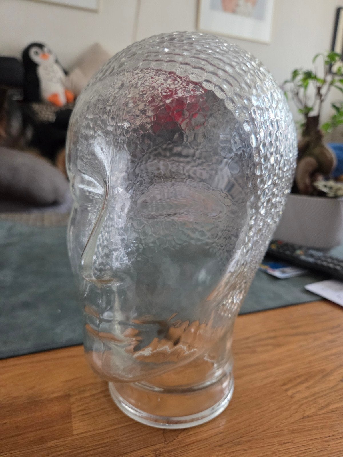 Vintage glazen hoofd. Ideaal voor koptelefoons, Ophalen of Verzenden, Zo goed als nieuw, Glas, Modern
